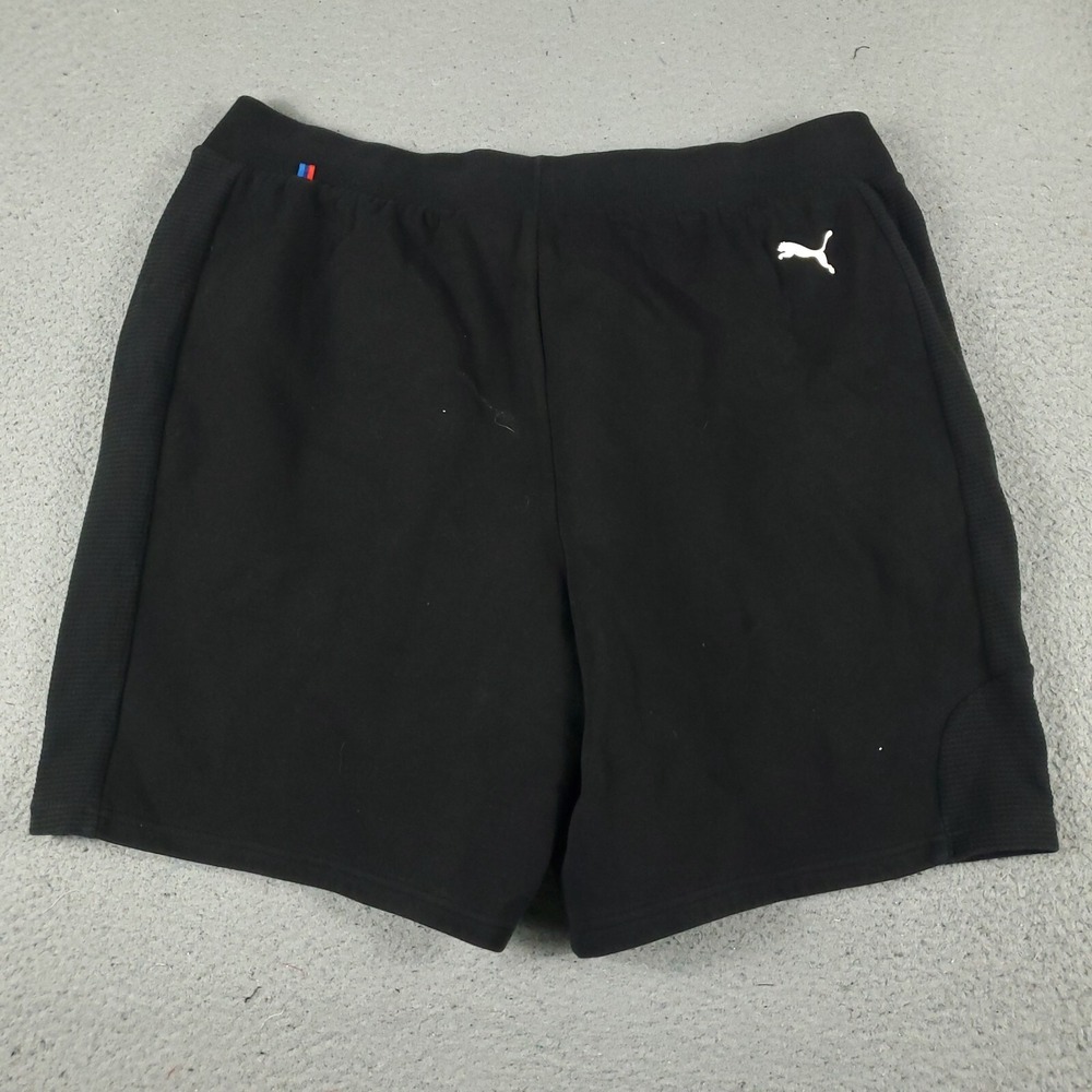 Puma X BMW Shorts Mens Size 2XL Black Sports Running Training Sweat Shorts - Picture 6 of 7